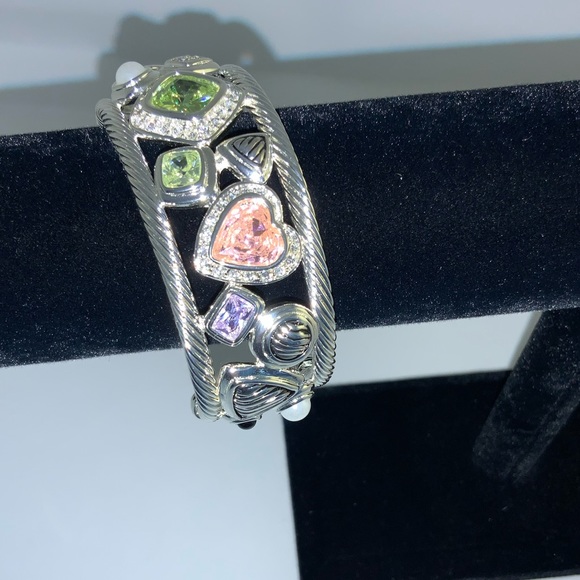 Gemstone Geo Cuff Bracelet - Picture 5 of 11